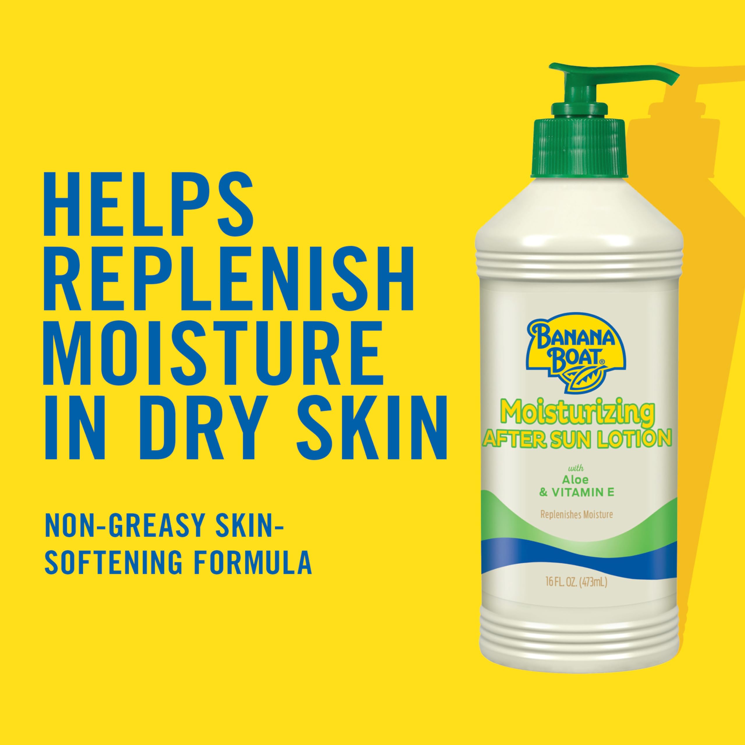 Banana Boat Moisturizing After Sun Lotion with Aloe, 16 Fl Oz | After sun care moisturizer, Tan extender lotion, Contains aloe and Vitamin E, 12 hour skin hydration