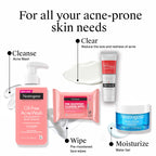 Neutrogena Makeup Remover Towelettes, Pink Grapefruit, 2 x 25 ct | Disposable Acne Face Towelettes to Remove Dirt, Oil, and Makeup for Acne Prone Skin