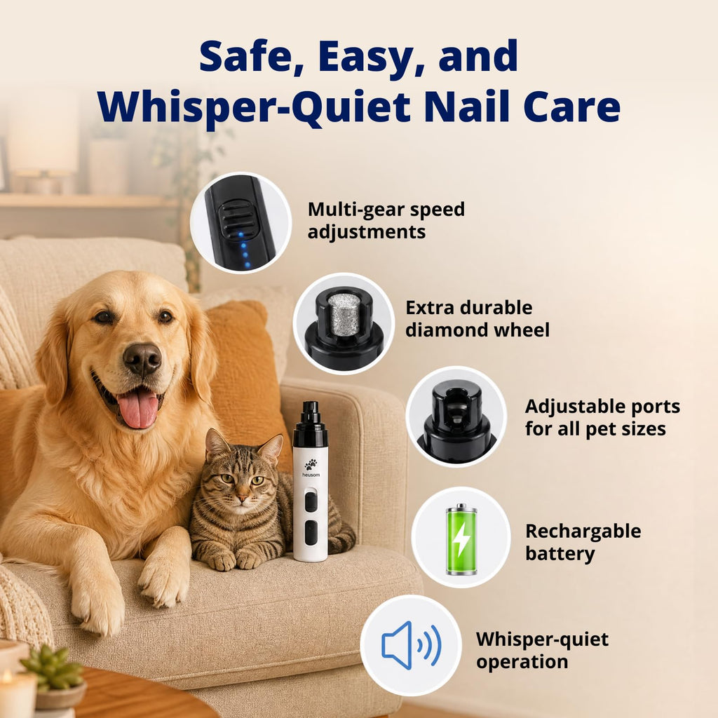 Silent Groom Pro Pet Nail Grinder | Whisper Quiet Dog Nail Grinder