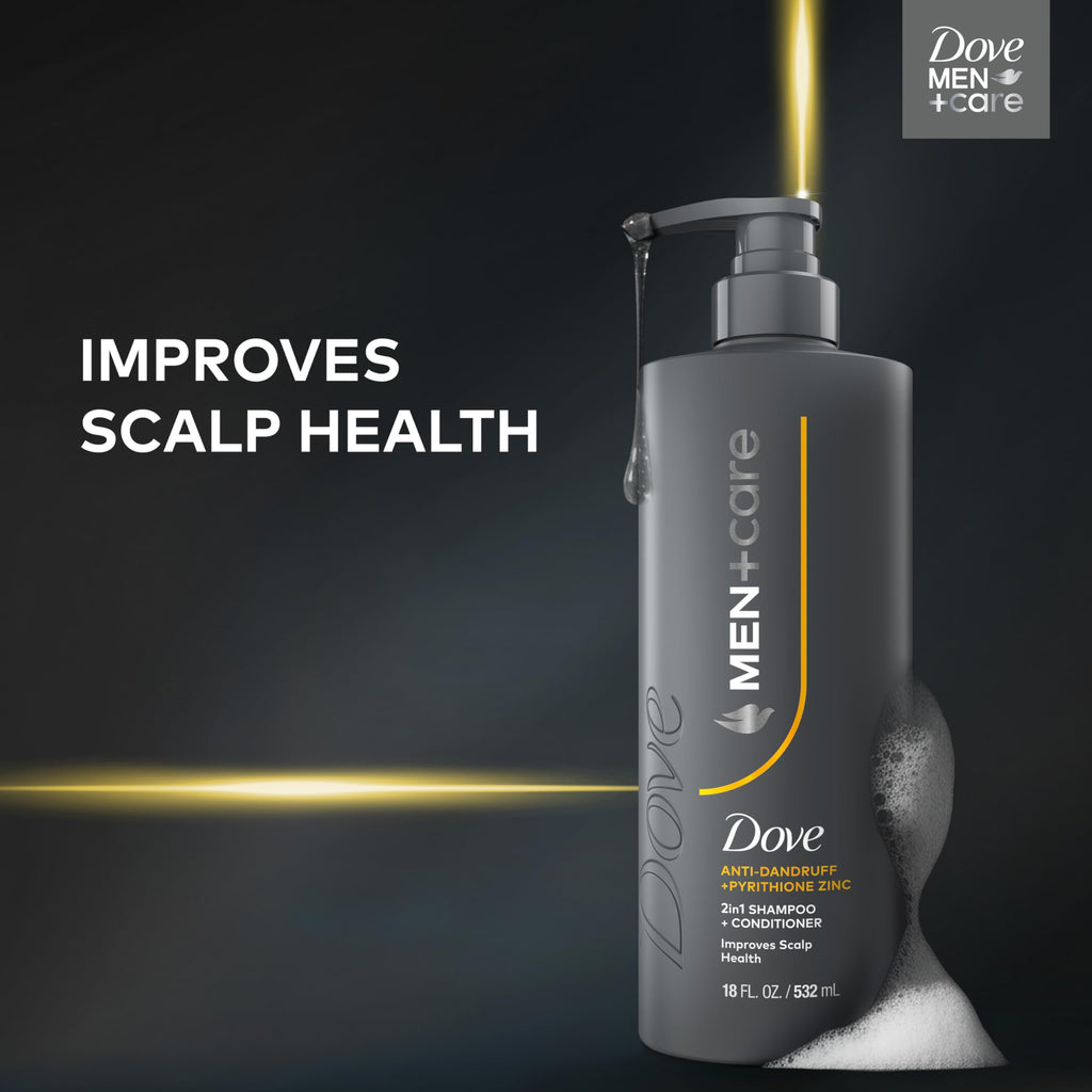 Dove Men Anti-Dandruff 2-in-1 Shampoo & Conditioner For Flakes 18oz