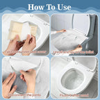 RAINFLOW Toilet Seat Covers Disposable - 100 Count Portable Flushable Paper