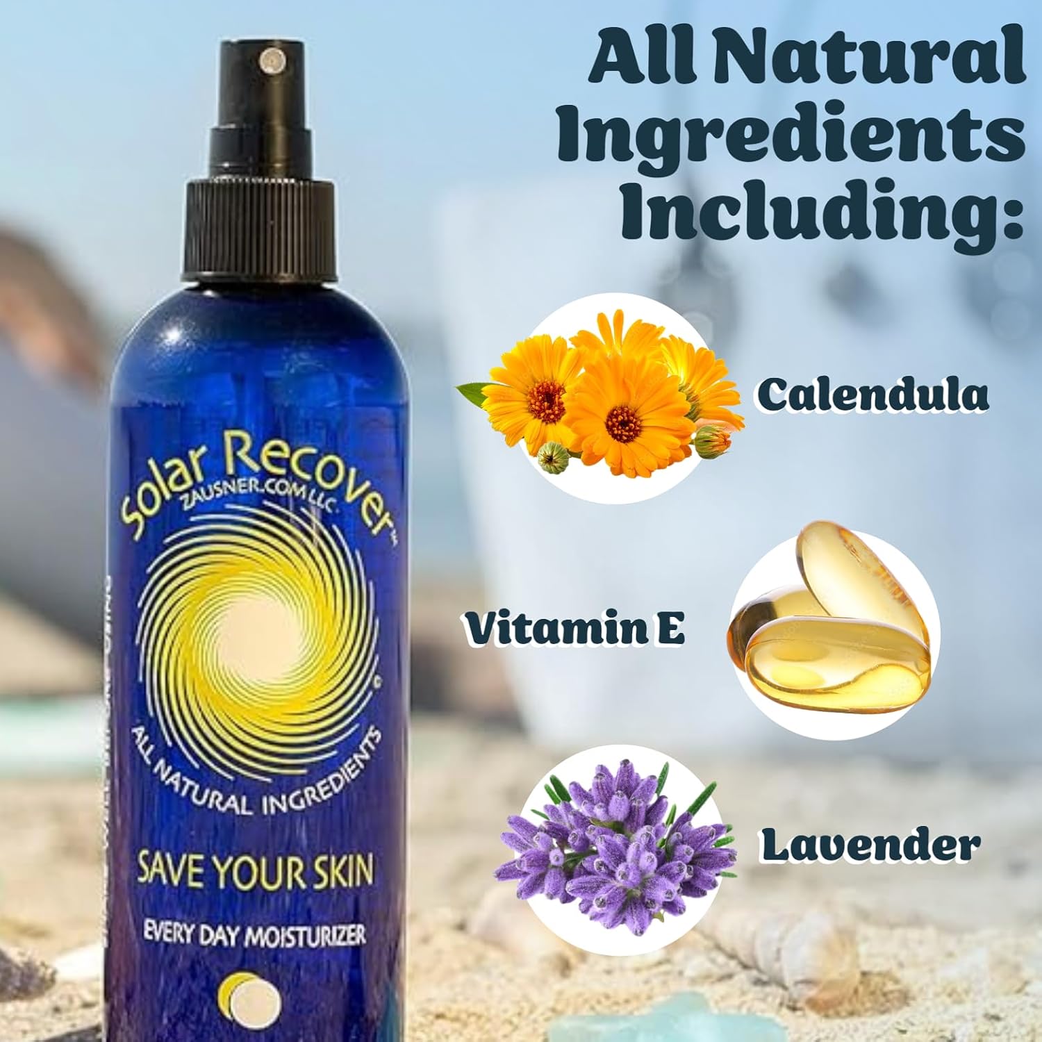 Buy now Solar Recover After Sun Moisturizing Spray (12 Ounce) - Hydrating Facial and Body Mist - 2460 Sprays of Sunburn Relief With Vitamin E and Calendula - Lotion Delivered in Water - Made in the USA at indiglob india