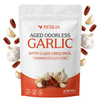 Resilia Odorless Aged Garlic Extract Softgels (60 Count) | 600mg Aged Garlic Extract Per Serving | With CoQ10 Ubiquinol & Vitamin K2 (MK-7) | Dietary Supplement