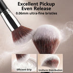 BEAKEY Makeup Brushes set with 2 Blending Sponges,10 Brush Face and Eye Set | Beginner-friendly face and eye tools with soft synthetic fibers for light,buildable coverage from foundation to eyeshadow