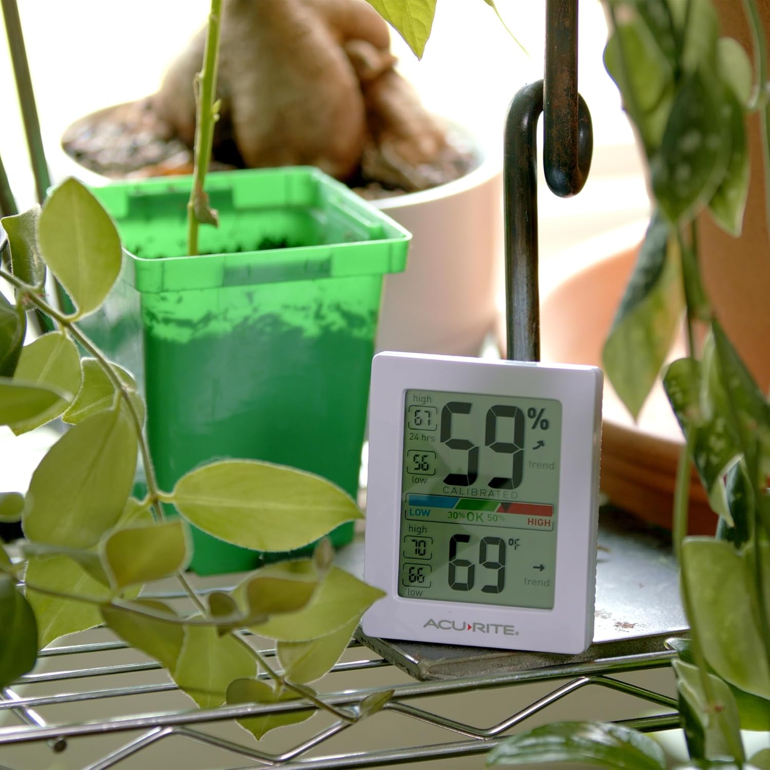 Buy now AcuRite Humidity Meter Hygrometer and Indoor Digital Thermometer with Temperature Gauge and Humidity Gauge, Room Thermometer Comfort Scale, 3 x 2.5 Inches, White (01083M) at indiglob india