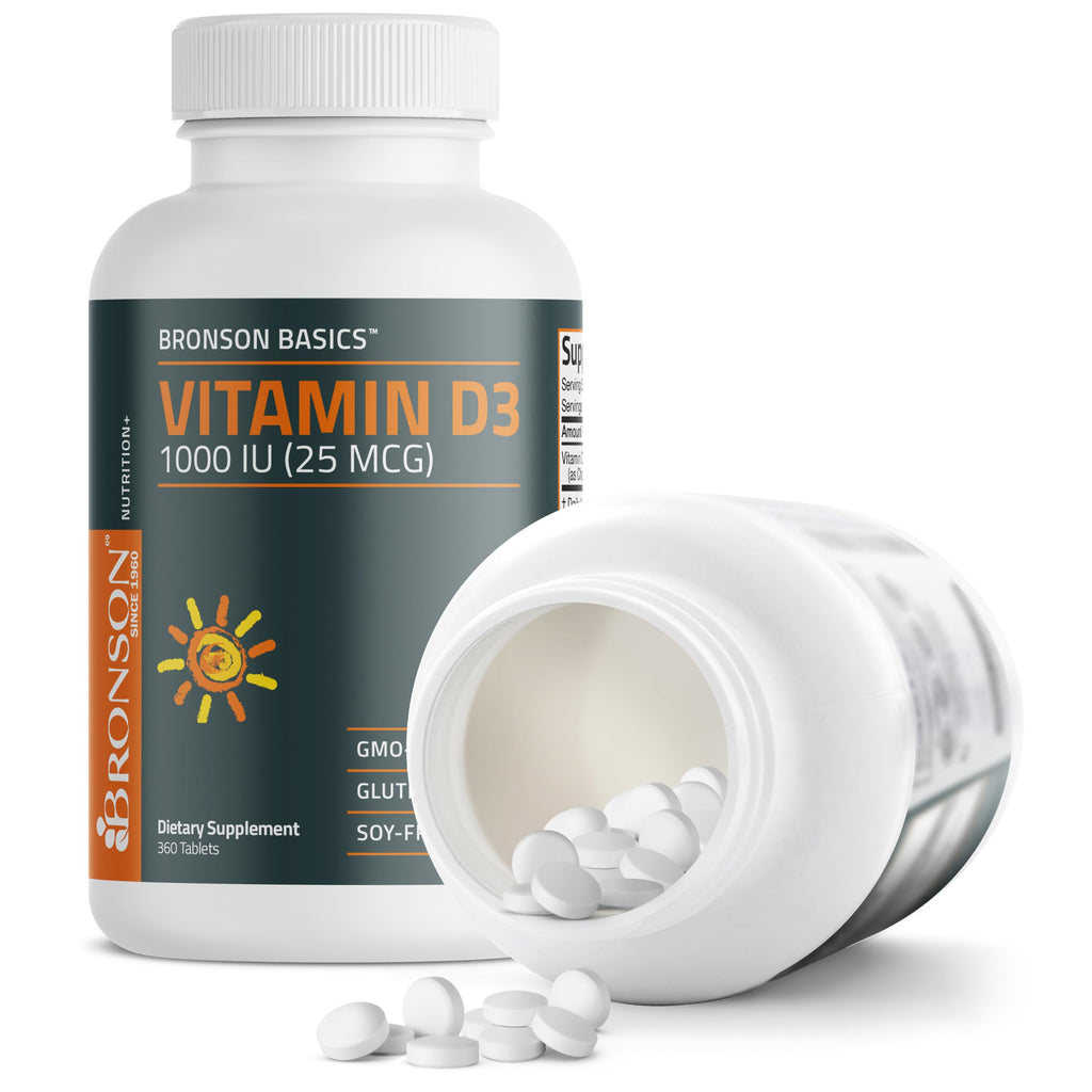 Bronson Vitamin D3 1000 IU (25mcg) Low Dose Vitamin D, 360 Tablets