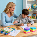 27 Pack of 3x3 Inch Sticky Notes Self-Stick Memo Pads - 1620 Sheets in Total! Great for Home, Office & School