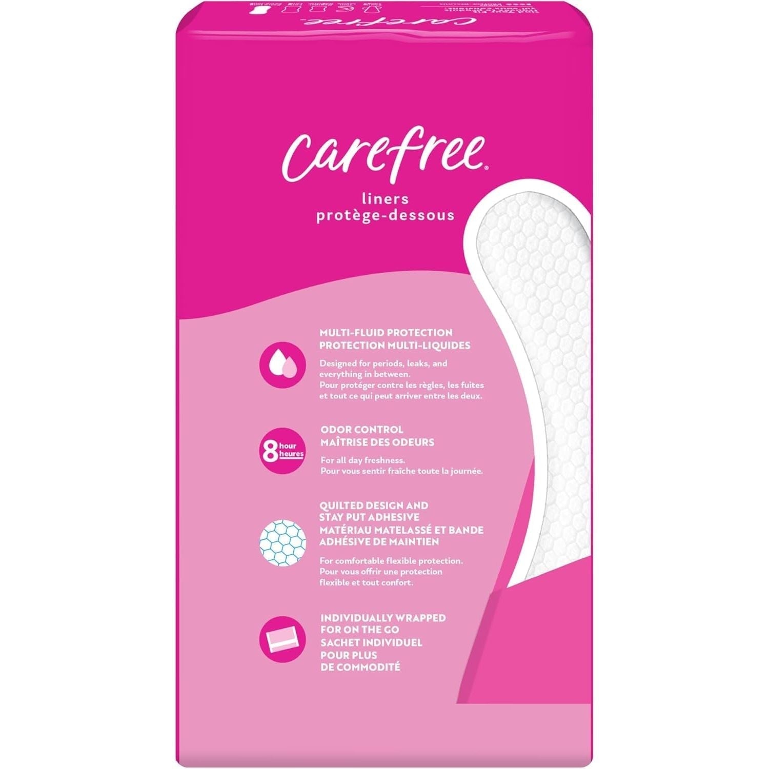 Buy now Carefree Acti-Fresh Body Shape Pantiliners Extra Long Unscented - 93 Count, Packaging may vary at indiglob india