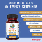 MARYRUTH'S Ultra Digestive Enzymes, Gut Health Supplement, 60 Count, Lipase | Gut Health Supplement, Digestion & Immune Support, Occasional Gas & Bloating Relief, 12+ Enzymes