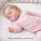 Silicone Baby Pacifier Clip Holder, One-Piece Beads, BPA Free