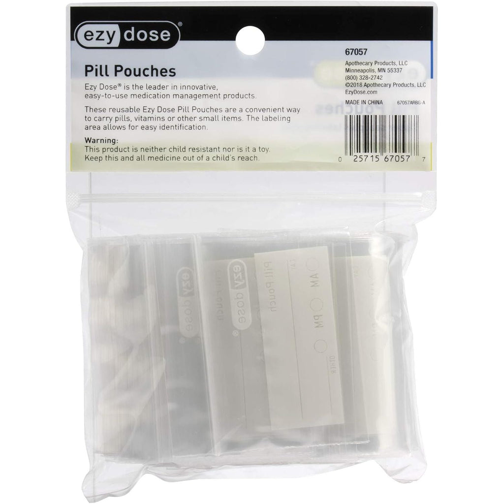 Buy now EZY DOSE Disposable Pill, Vitamin, and Medicine Organizer Pouches, Zippered Seal Bags, Pocket Sized and Travel Friendly, Easy to Use, 100 Count, BPA Free at indiglob india