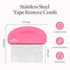 GOO GOO Tape Remover Comb, Professional Stainless Tape Remover Scraper Tool