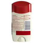 Authentic Old Spice Antiperspirant & Deodorant stick with drug facts and instructions, ensuring 24/7 lasting freshness.