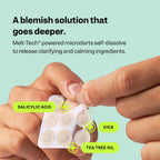 Peach Slices - Deep Blemish Microdarts (9 ct) - Early Stage Pimple Patches for Face - Salicylic Acid, Niacinamide, Hyaluronic Acid, Tea Tree Oil & Cica - Vegan, Cruelty Free, Korean Skin Care & Beauty | Salicylic Acid