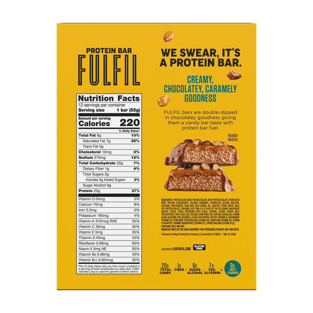 FULFIL Chocolate Salted Caramel, 20g Protein (12ct)