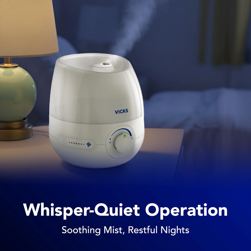 Buy now Vicks Mini Filter Free Cool Mist Humidifier, Small Room ƒ?? Variable Mist Control ƒ?? Works with Vicks VapoPads at indiglob india
