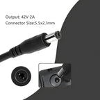 UL Listed 42V 2A Replacement Electric Scooter Charger for 36V with 4 Plugs, Compatible with Scooter Power Adapter
