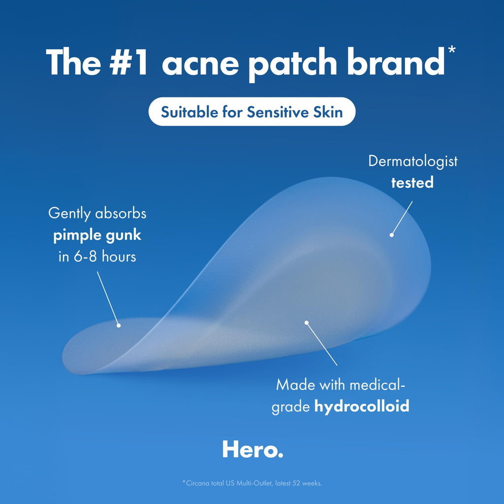 Hero Cosmetics Mighty Patch Mini Invisible+ Acne Pimple Patches, 30 Ct | X-Small 10mm, Daytime Hydrocolloid Acne Patches, for Covering Zits & Blemishes, Blends Into Skin & Barely There