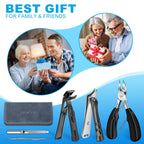 2026 Toenail Clippers for Thick Toenails for Seniors Angled Head | Large Toe Nail Clippers Set for Men, Long Handle Heavy Duty Ingrown Toenail Clippers, Ultra Sharp Slanted Finger Nails Cutter
