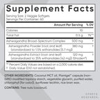 Sports Research® Ashwagandha w/Coconut MCT Oil, 120 Softgels | Natural Ayurvedic Adaptogen w/ Shoden® Ashwa for Relaxation, Calm & Sleep Support, 60 Servings