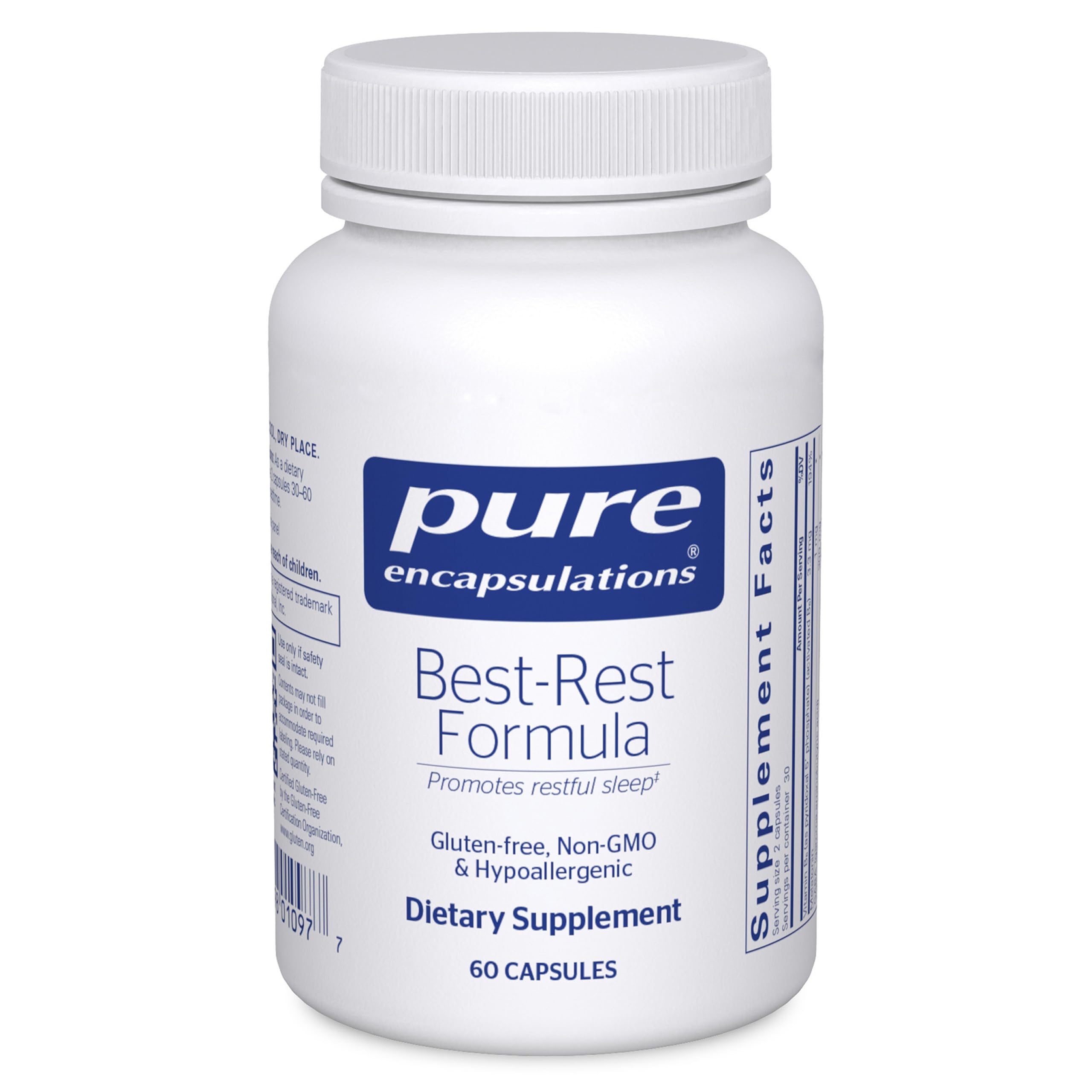 Pure Encapsulations Best-Rest Formula, 60 Capsules | Supports Restful Sleep, for Relaxation*, Restful Sleep Supplement, Non-GMO and Vegan