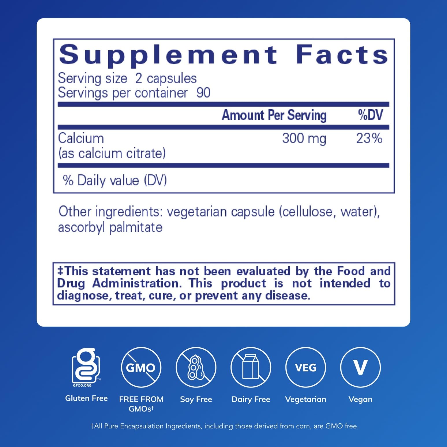 Pure Encapsulations Calcium (Citrate), 180 Capsules | Supplement for Bone, Teeth, Colon, and Cardiovascular Health Support*, with Premium Calcium Citrate