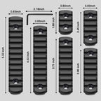 Bontok Single Picatinny Aluminum Accessory Rail Set 3 5 7 9 11 13 Slots with 13 T-Nuts & Screws, 6 Wrench-Rounded Corner