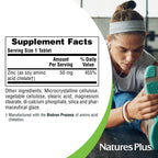 NaturesPlus Zinc - 50 mg, 90 Tablets - Supports Immune Health & Overall Well-Being - High-Potency Amino Acid Chelate Form - Gluten Free, Vegetarian - 90 Servings