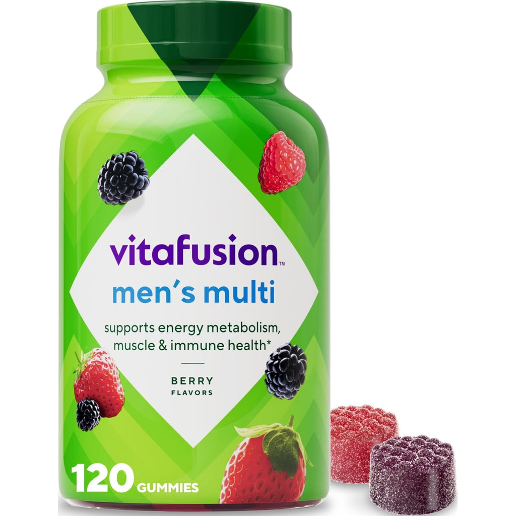 Vitafusion Men's Multivitamin Gummies | 120 Gummy Vitamins for Adults | Berry Flavor | Gluten-Free Supplement