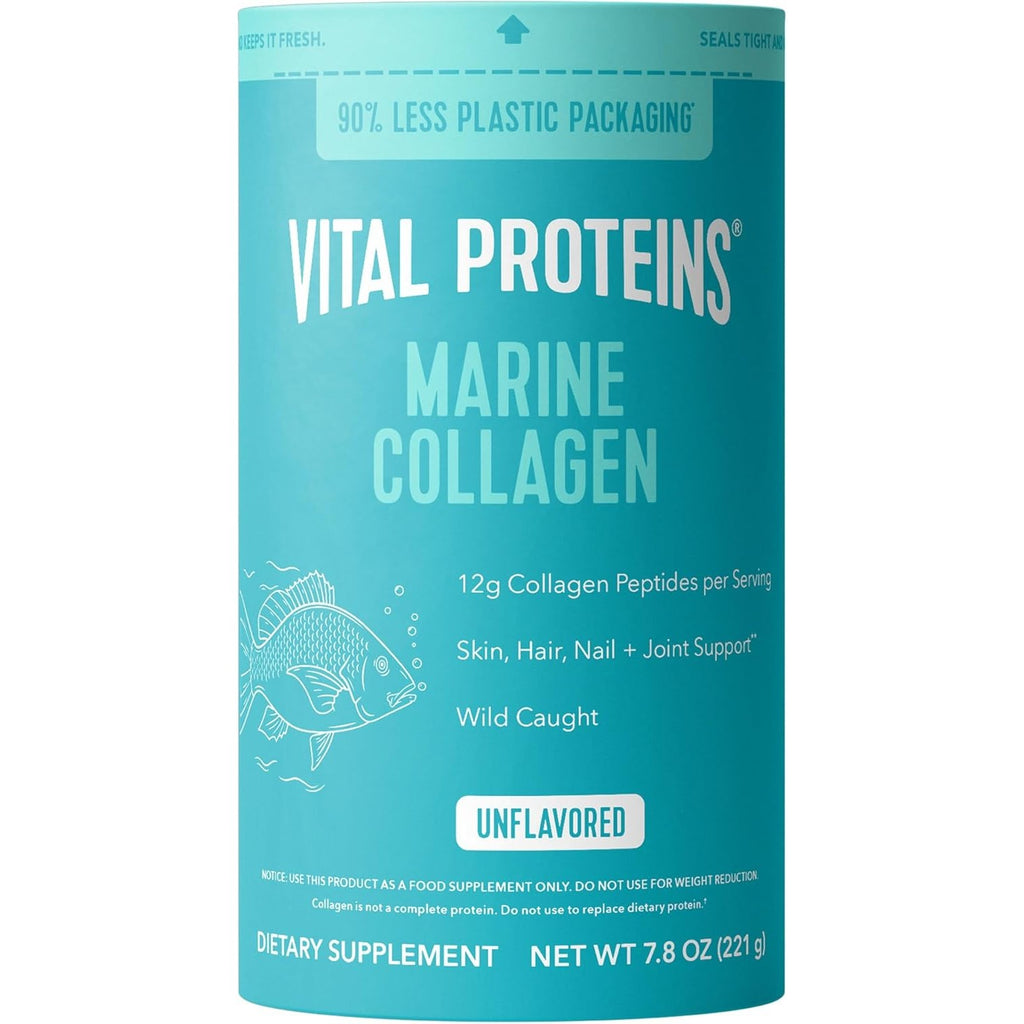 Buy now Vital Proteins Marine Collagen Peptides Powder Supplement for Skin Hair Nail Joint - Hydrolyzed Collagen - 12g per Serving - 7.8 oz Canister at indiglob india