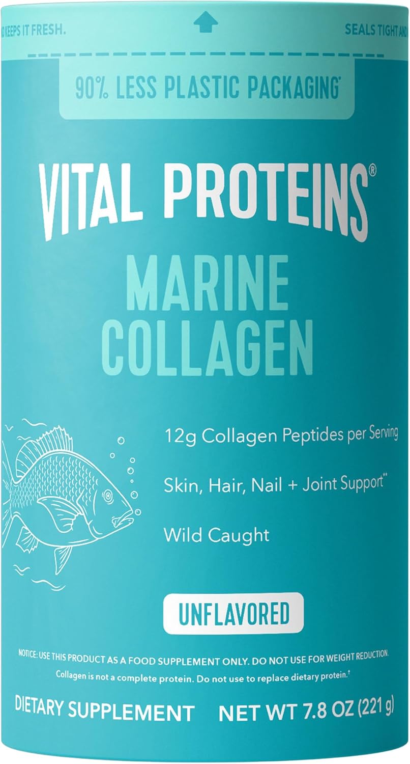 Buy now Vital Proteins Marine Collagen Peptides Powder Supplement for Skin Hair Nail Joint - Hydrolyzed Collagen - 12g per Serving - 7.8 oz Canister 18 Servings (Pack of 1) at indiglob india