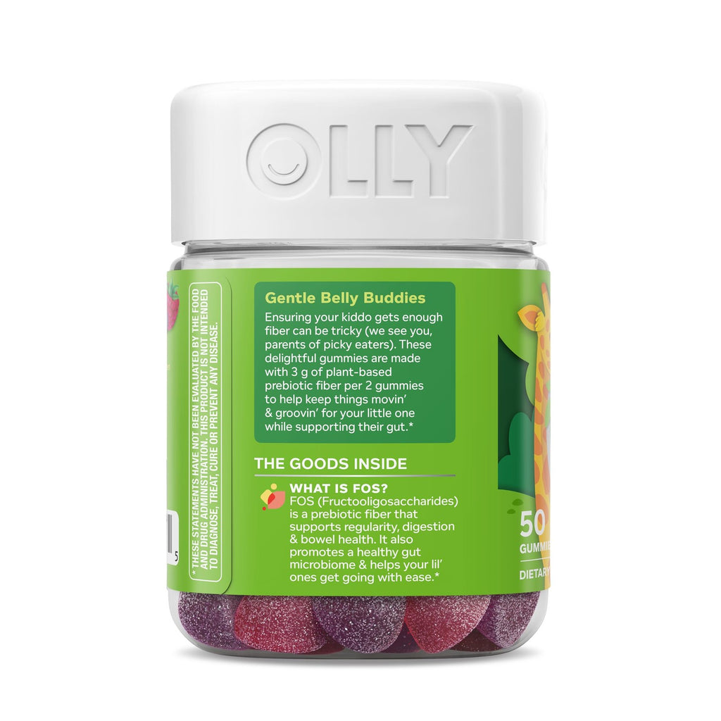 OLLY Kids Friendly Fiber Gummy, Digestion Support* Dietary Fiber - 50 Count