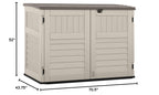 Suncast 5.9' x 3.7' Horizontal Stow-Away Storage Shed, Resin, Hinged Lid
