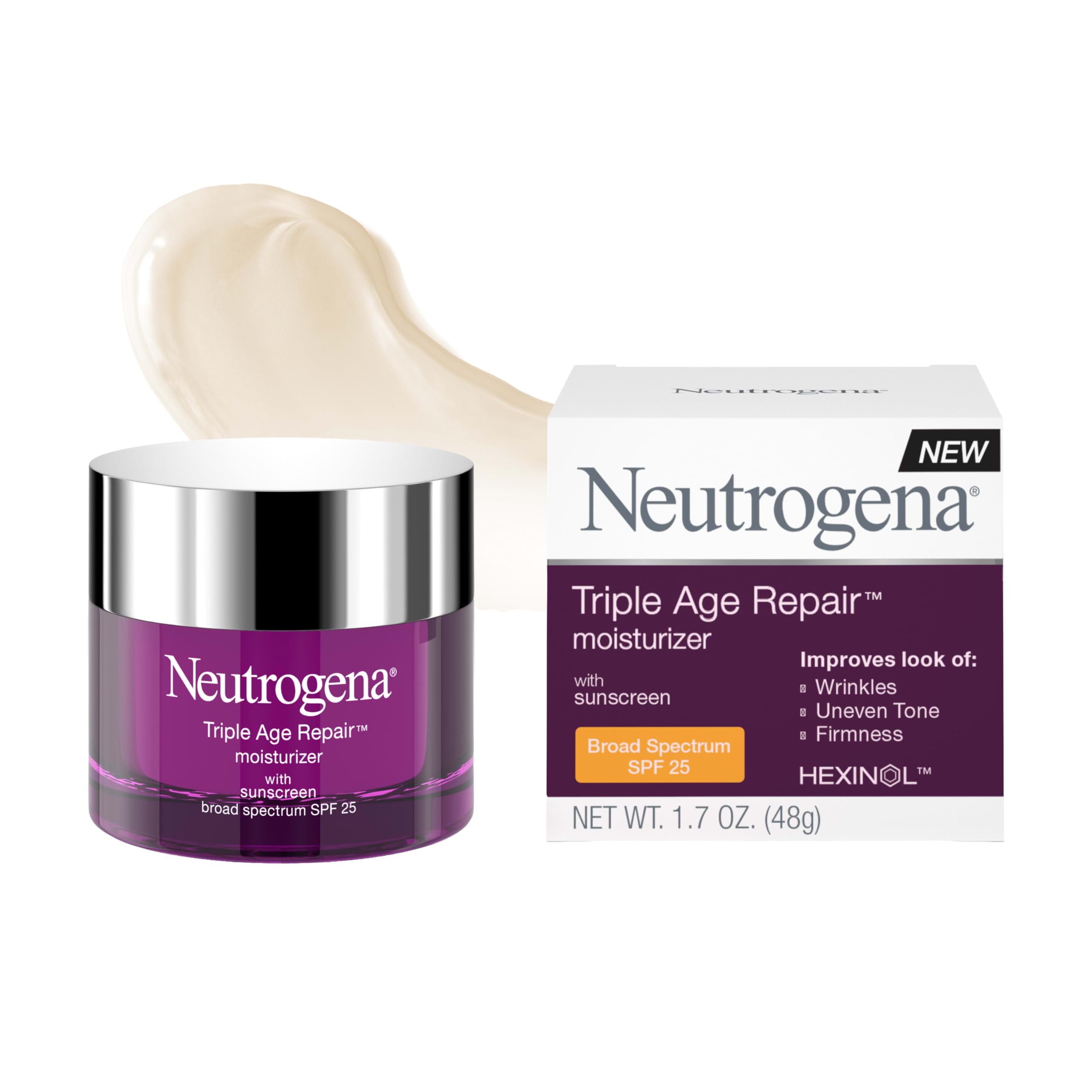 Neutrogena Triple Age Repair Face Moisturizer, SPF 25, 1.7 fl. oz