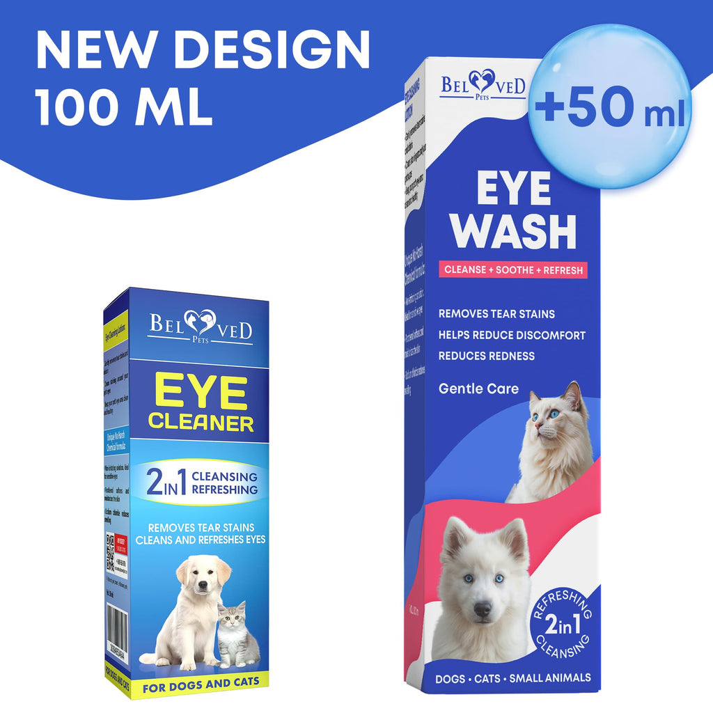 Dog Eye Drops & Eye Infection Treatment for Dogs and Cats – Soothe Infection & Allergy, Relieve Dry Eyes & Pink Eye, Pet Tear Stain Wash & Cleaner - Kitten Eye Drops for Discharge, Eye Rinse & Flush