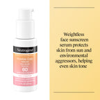 Neutrogena Invisible Defense Face Serum, SPF 60, Fragrance Free 1.7 fl. oz | Broad Spectrum Sunscreen, Hydrating Serum, Water-Resistant, Contains Antioxidants