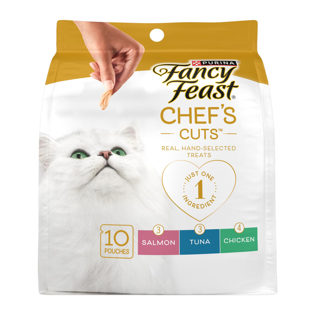 Fancy Feast Purina Natural Cat Treats Variety Pack - 5 Pack, 10 ct Pouches