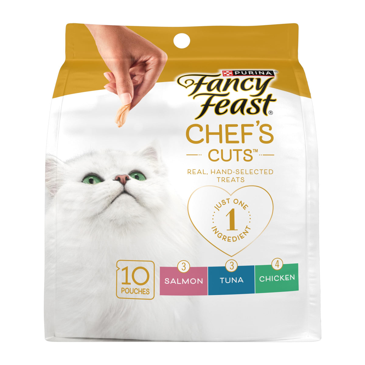 Fancy Feast Purina Natural Cat Treats Variety Pack - 5 Pack, 10 ct Pouches