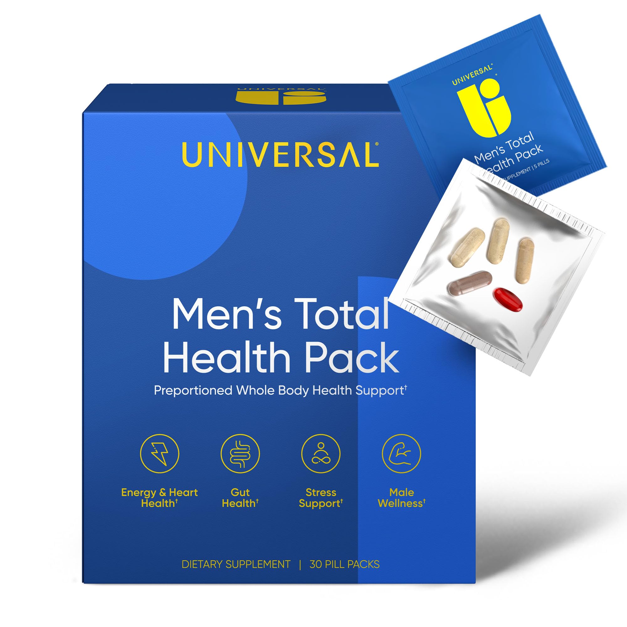 Universal U Women's Total Health Vitamin Packs — 23+ Vitamins, Minerals & Omega-3 Krill Oil with Ashwagandha, Cranberry & Chaste Tree Berry | Energy, Hormonal Balance, Mood, Skin, Gut | 30 Daily Packs