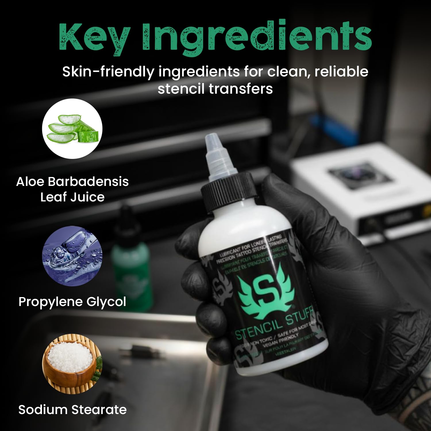 Stencil Stuff Tattoo Stencil Transfer Gel – 4oz Tattoo Stencil Transfer Solution – Vegan-Friendly Stencil Gel – Fast-Drying and Long-Lasting – Clean and Easy Application