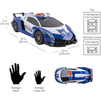Buy now Vokodo Police RC Toy Super Exotic Large Remote Control Sports Car with Working Headlights and Police Lights (Blue) at indiglob india