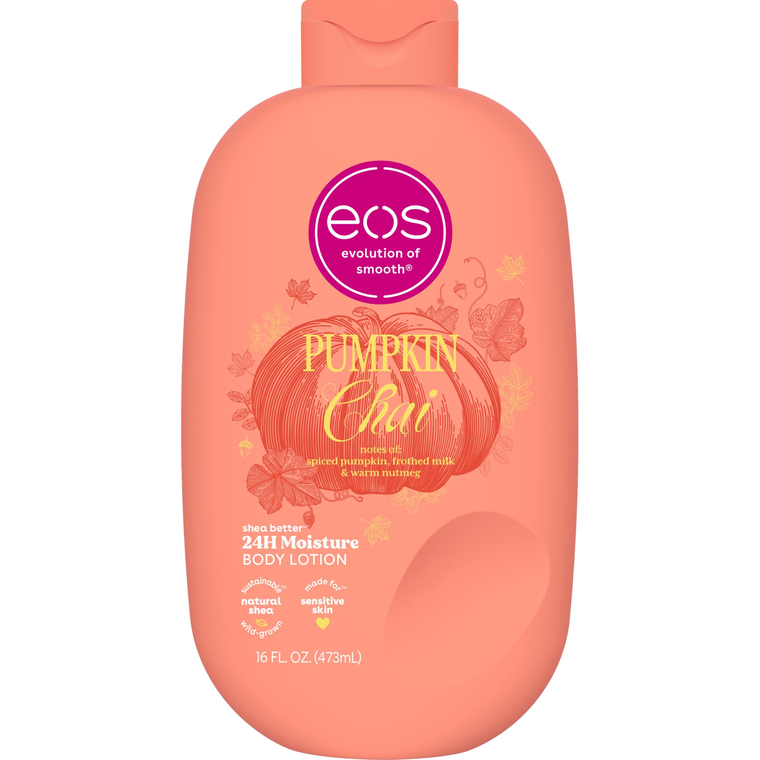 eos Shea Better Body Lotion, Fresh & Cozy, 24-Hour Moisture Skin Care, Lightweight & Non-Greasy, Natural Shea, Vegan, 16 fl oz