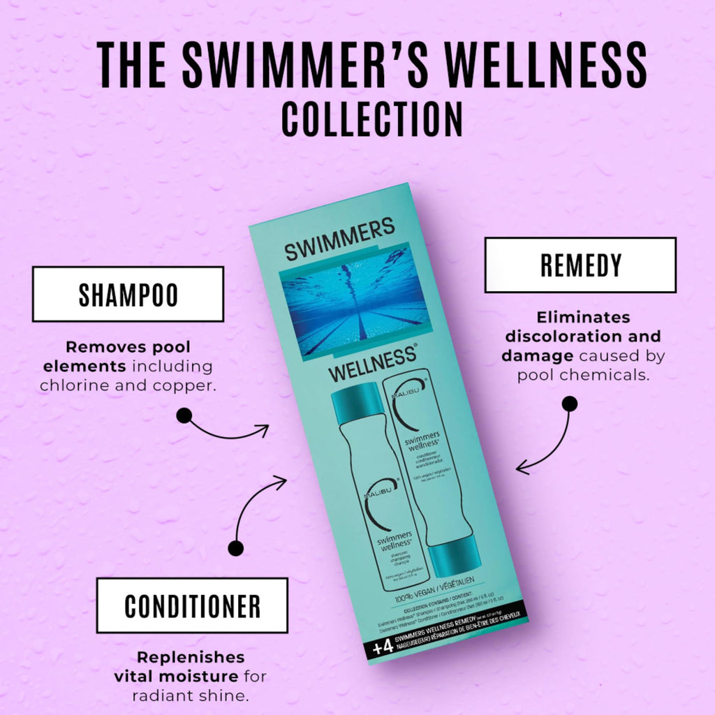 Malibu C Swimmers Wellness Remedy - Restoring & Hydrating Hair Care with Vitamin C Complex - Protects Hair Discoloration from Chlorine and Pool Elements (1 Packet)
