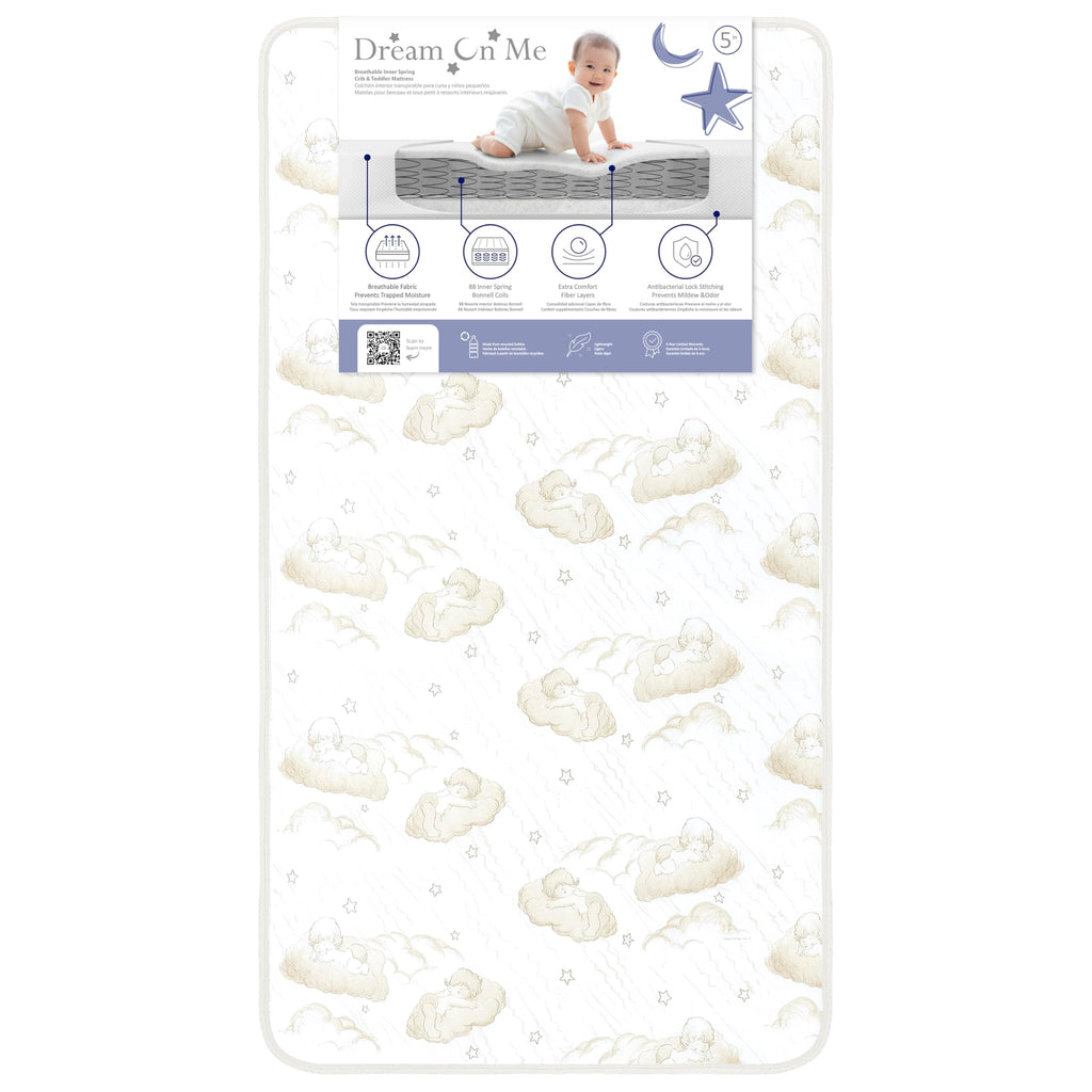 Dream On Me Twilight 2-in-1 Breathable Spring Coil Crib & Toddler Mattress