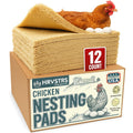 Chicken Nesting Pads for Chicken Coop Accessories - 12 Pack - USA Aspen - Professional Grade Excelsior Bedding - Easy Clean Up - Absorbs Moisture 100% Natural, Liners for Laying Hens - Fits 12x12 Box