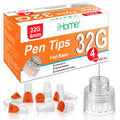 iHome Pen Tips 32G x 4mm Flat Base 100 Count 32G 4mm (5/32“) Pen Tip Comfortable Wide Seat Design