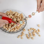 280pcs Wooden Beads for Crafts 5 Sizes Unfinished Wood Bead Bulk 8mm, 10mm, 12mm, 14mm, 16mm Beads for Craft Making Decorations DIY Jewelry Making, Macrame, Bracelets
