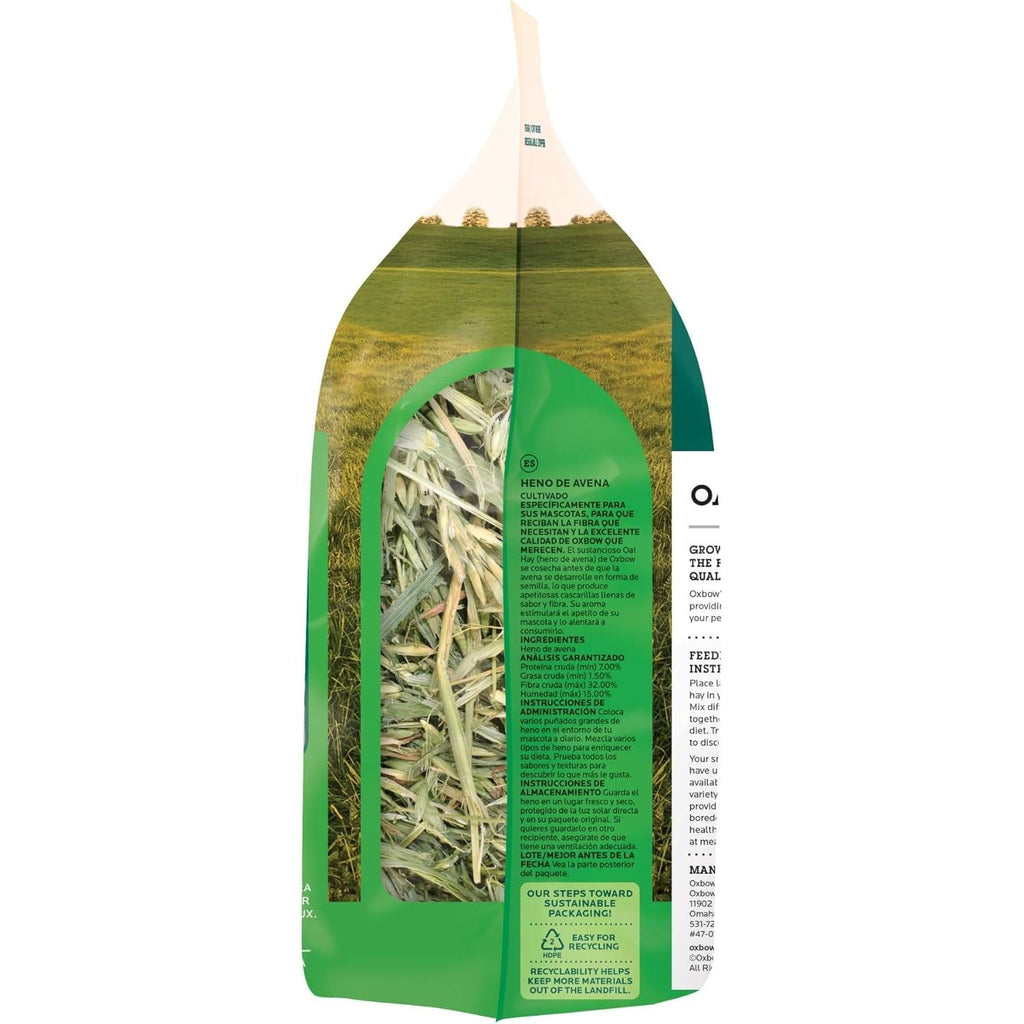 Buy now Oxbow Oat Hay, Rabbit & Guinea Pig Hay, High Fiber for Digestive Health, Grown in the USA, Veterinarian Recommended Small Pet Supplies, for Rabbits, Guinea Pigs, & Chinchillas, 15 oz. at indiglob india