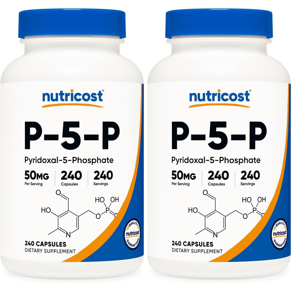 Nutricost P5P Vitamin B6 Supplement (50mg) 240 Capsules, Gluten Free | Pyridoxal-5-Phosphate, Vegetarian Friendly, GMO-Free
