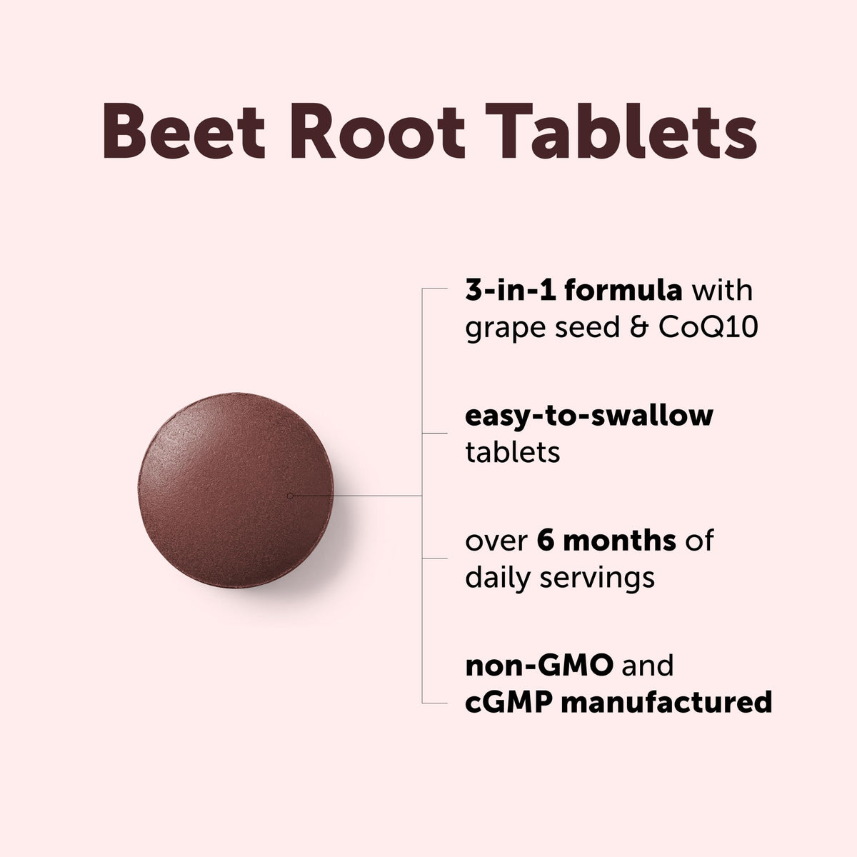 Micro Ingredients Beet Root with Grape Seed Extract & CoQ10, 400 Tablets | 200 Servings | Beet Root Supplements from Beetroot Extract | Non-GMO, Gluten Free